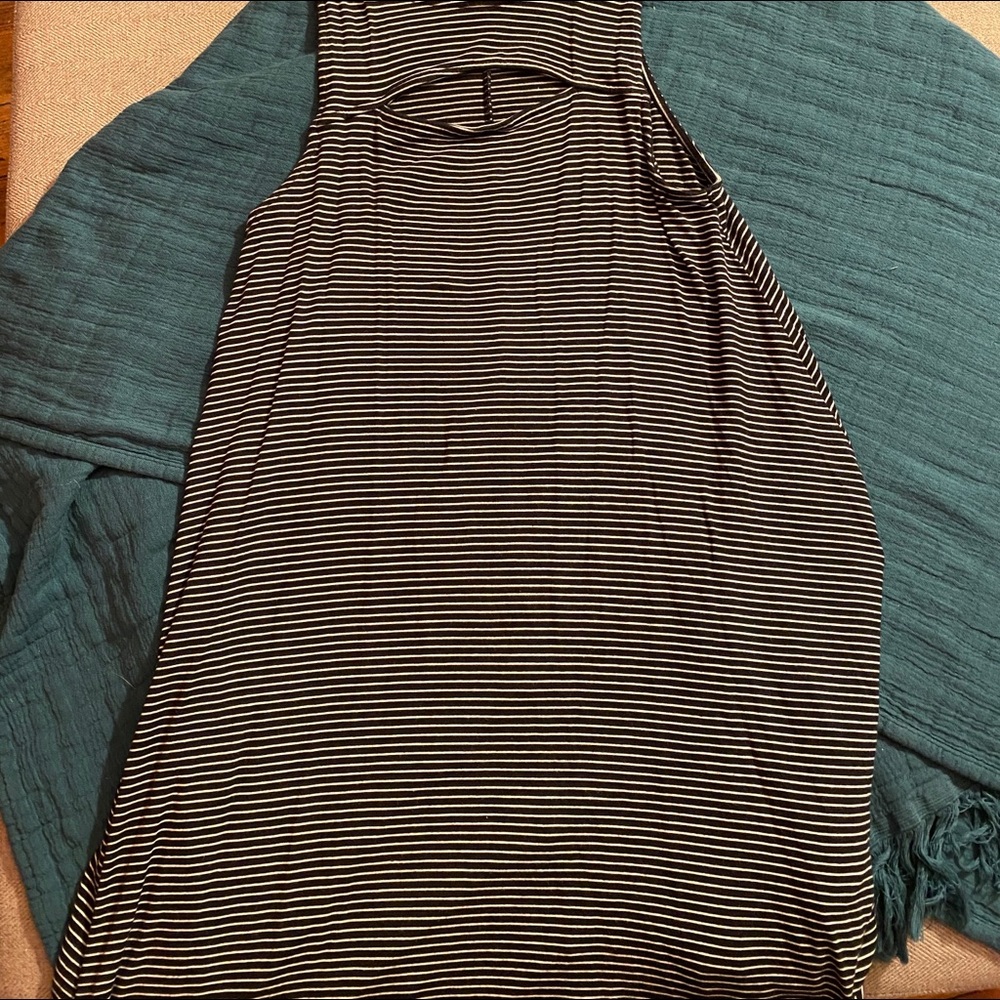 Striped soft and sexy midi dress